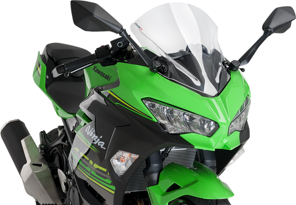 PUIG HI-Tech Parts Race Windscreen - 15-3/4" - Clear - Kawasaki