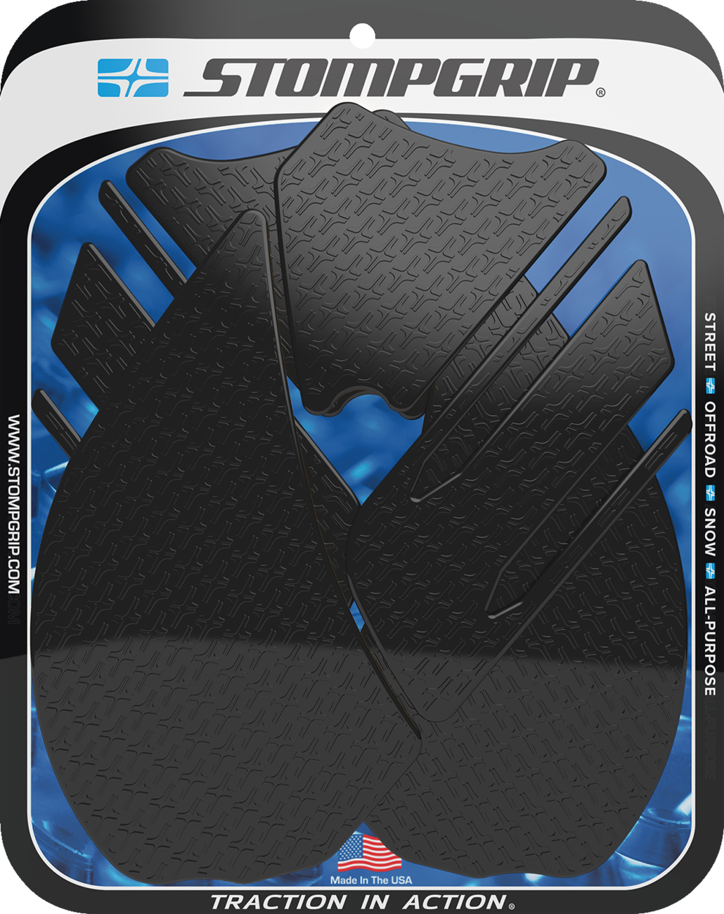 StompGrip Tank Grips - Icon - Black - Kawasaki - Ninja '12-'25