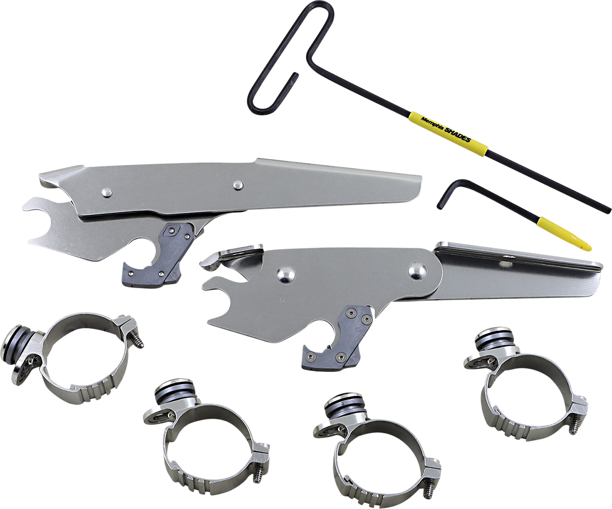 Memphis Shades Batwing - Mounting Kit - Polished - XL