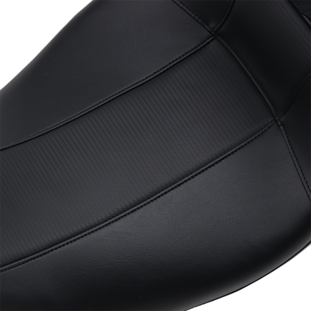 Le Pera Outcast GT Seat - 2-Up - With Backrest - Black Carbon Fiber - FL '08-'23