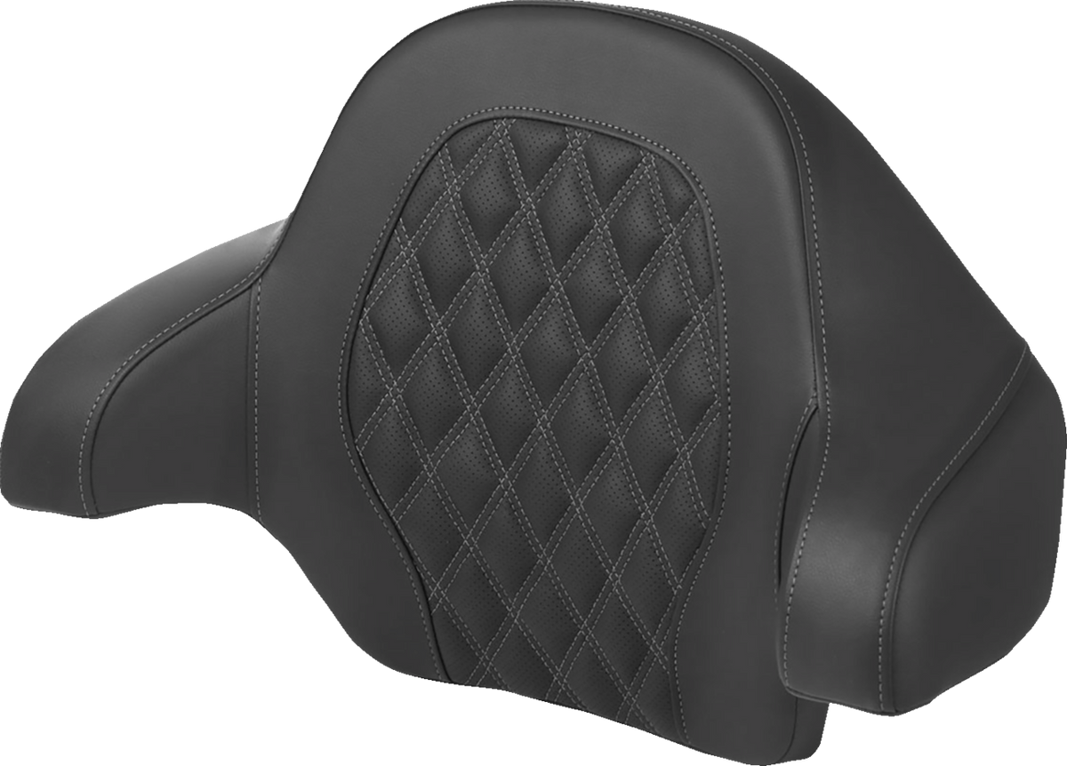 Saddlemen Tour-Pak® Backrest Pad - Lattice Stitch - Dark Gray Stitch - FL '14-'24