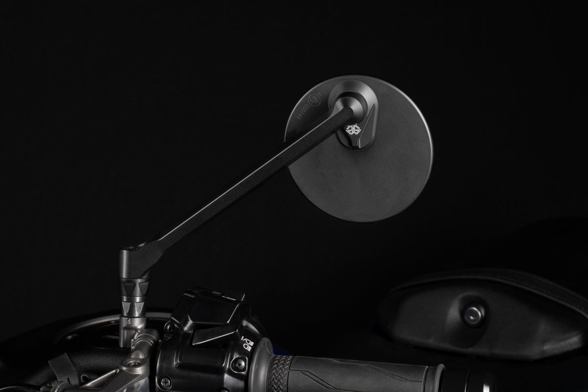 Gilles Tooling MOON Dashboard Mirror Left Round Black Matt