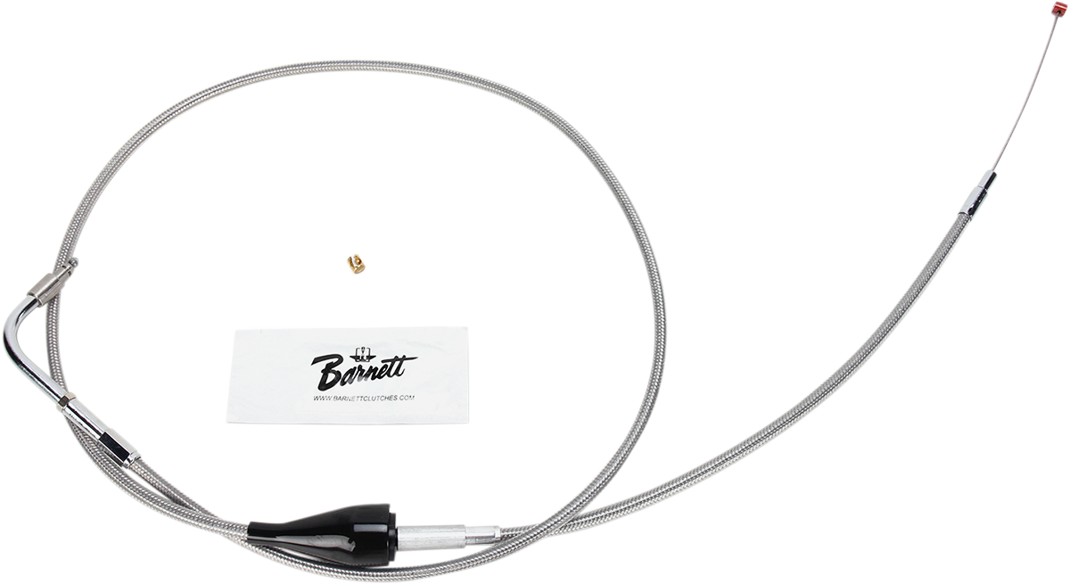 Barnett Stainless Steel Idle Cable - +6" - '96-'01 Touring