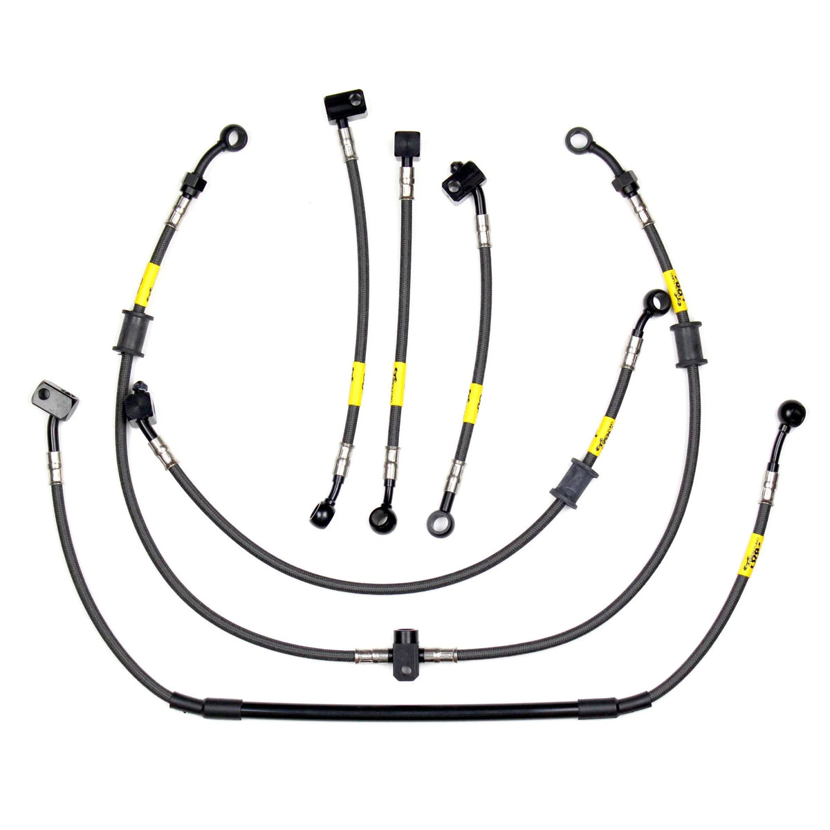 Fren Tubo Carbon Fiber Braided Brake Line Kit Yamaha R1 R1S R1M 15-19