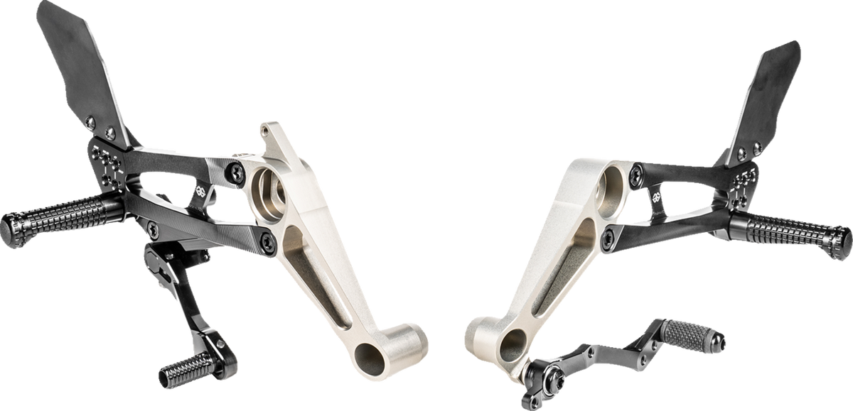 Gilles Tooling FXR Rearset - Black - Aprilia