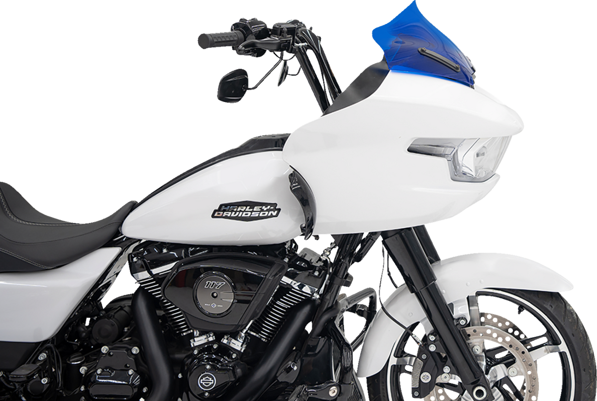 Klock Werks Kolor Flare® Windshield - 10" - Blue - '23-'25 FLTRX