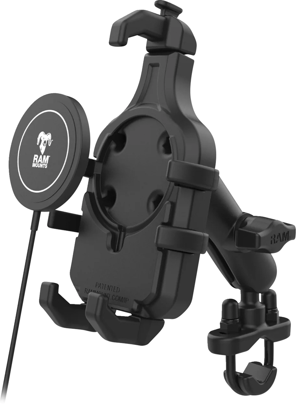 RAM Mounts Quick-Grip™ Pro Phone Handlebar Mount With Qi2 15W Wireless Charger