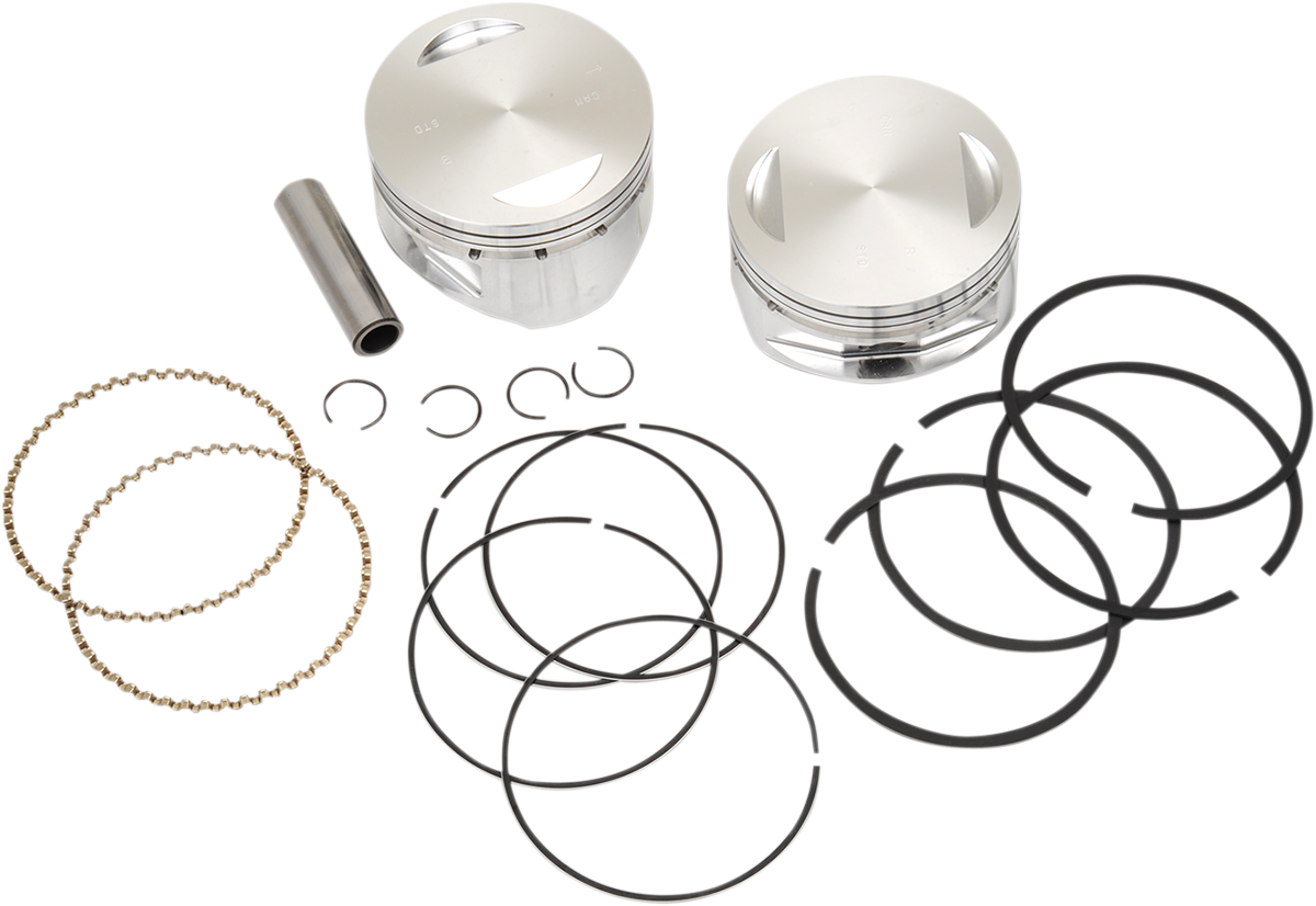 S&S Cycle Piston Kit - For 100"/107" Super Sidewinder® - 4.000" - Standard
