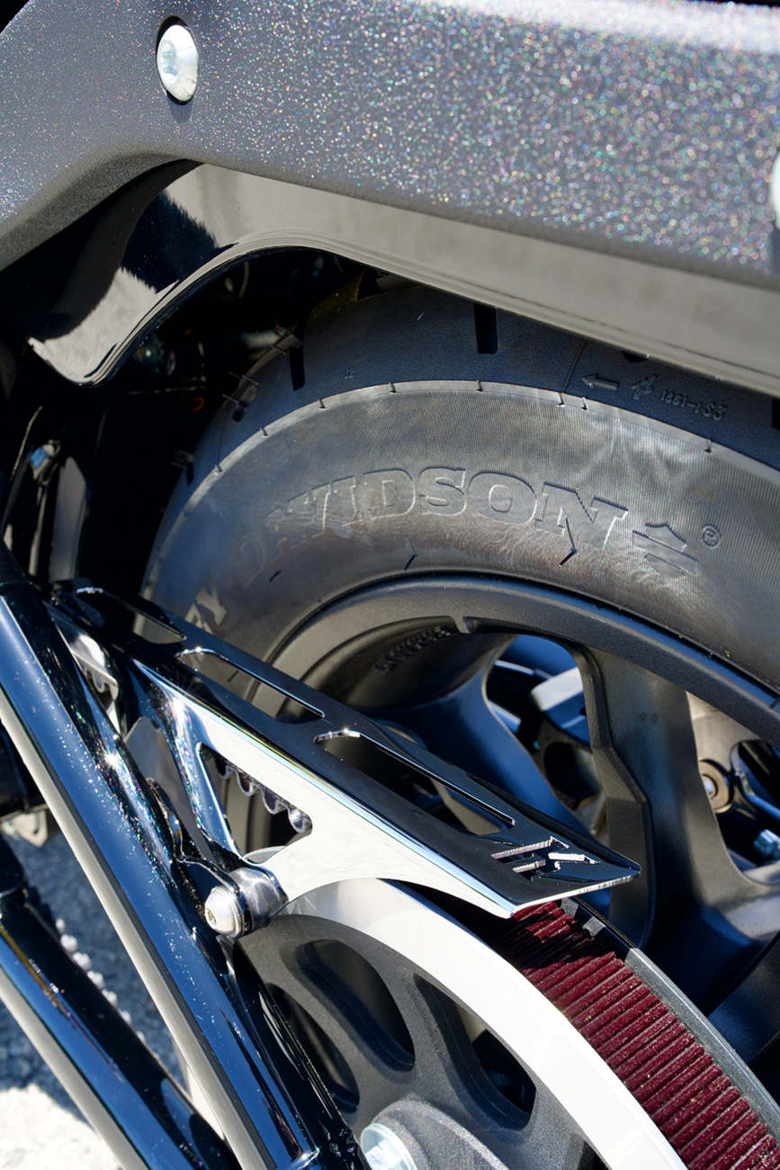 Kodlin USA Belt Guard - Chrome - Softail