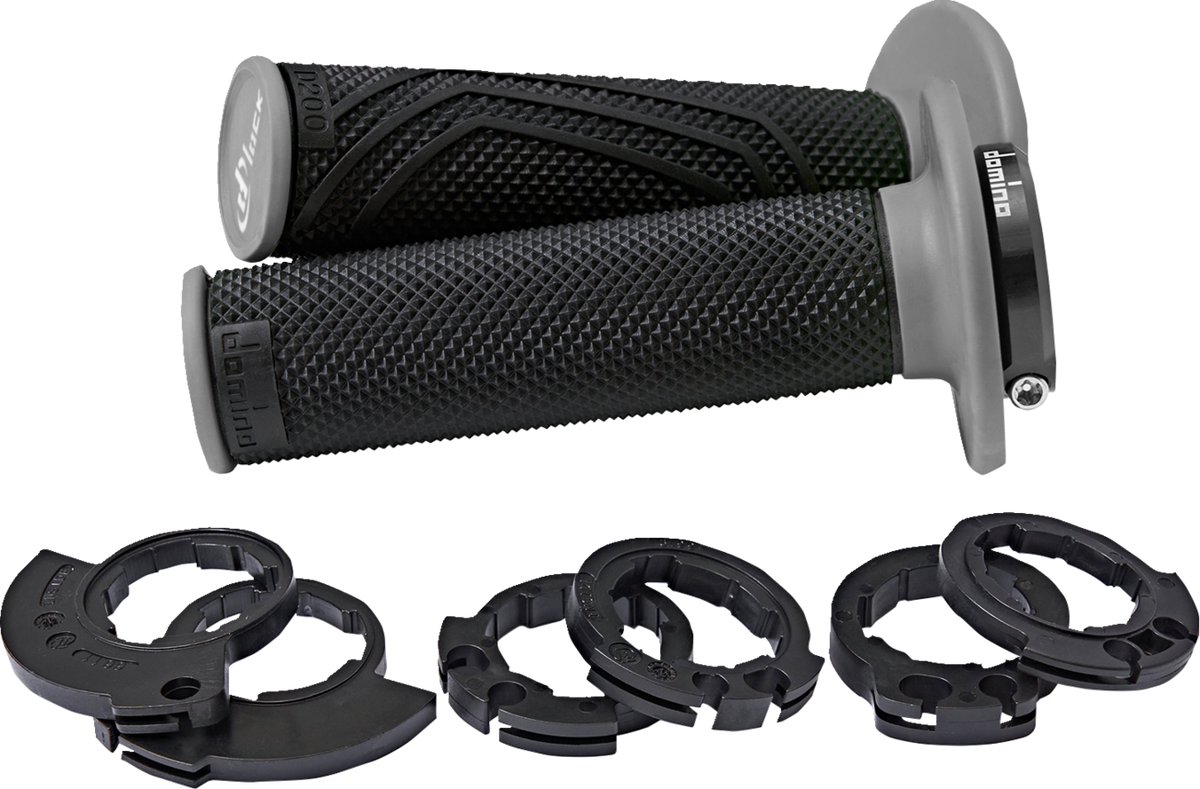 Domino D200 Lock-On Grips - Black/Gray