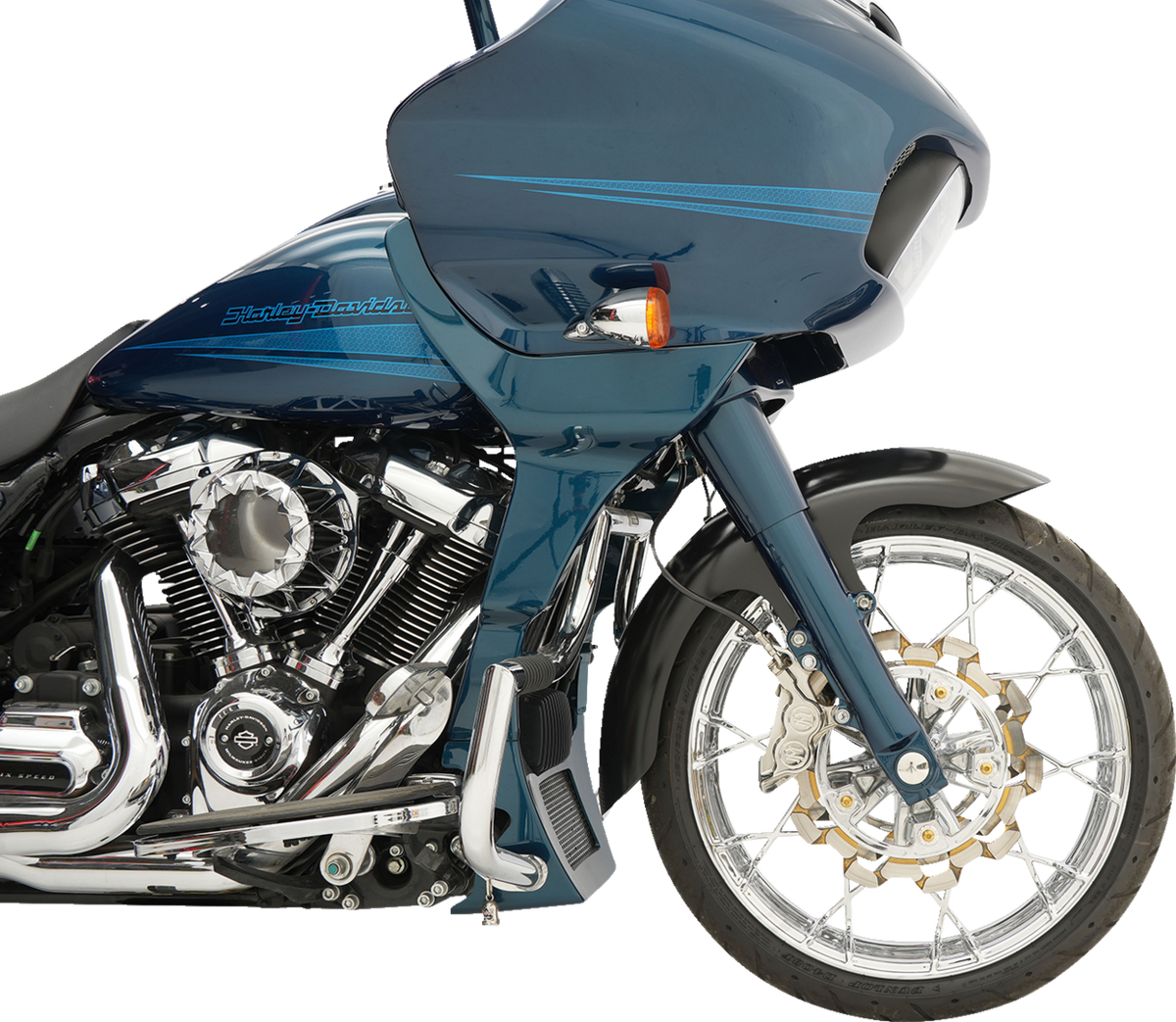 Klock Werks Henry Front Fender - Black - 16"-19" - HD Touring/Trike