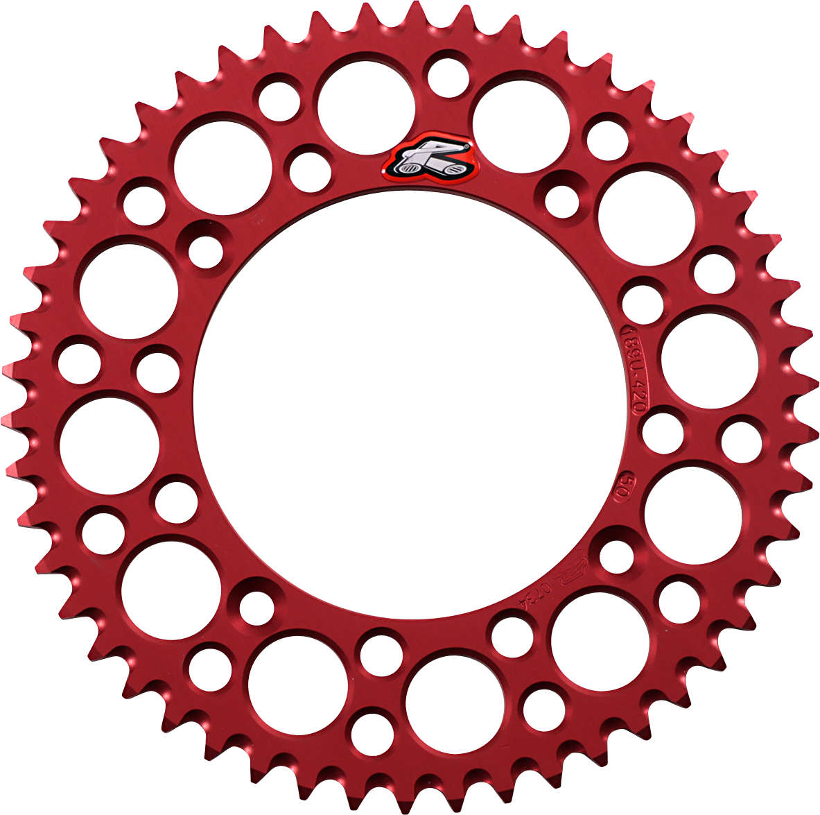 Renthal Rear Sprocket - Aluminum - 50 Tooth - Red - Honda