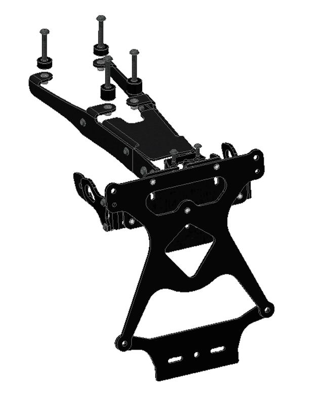 Ducabike DBK PRT02 899/1199/959/1299 Adjustable License Plate Holder