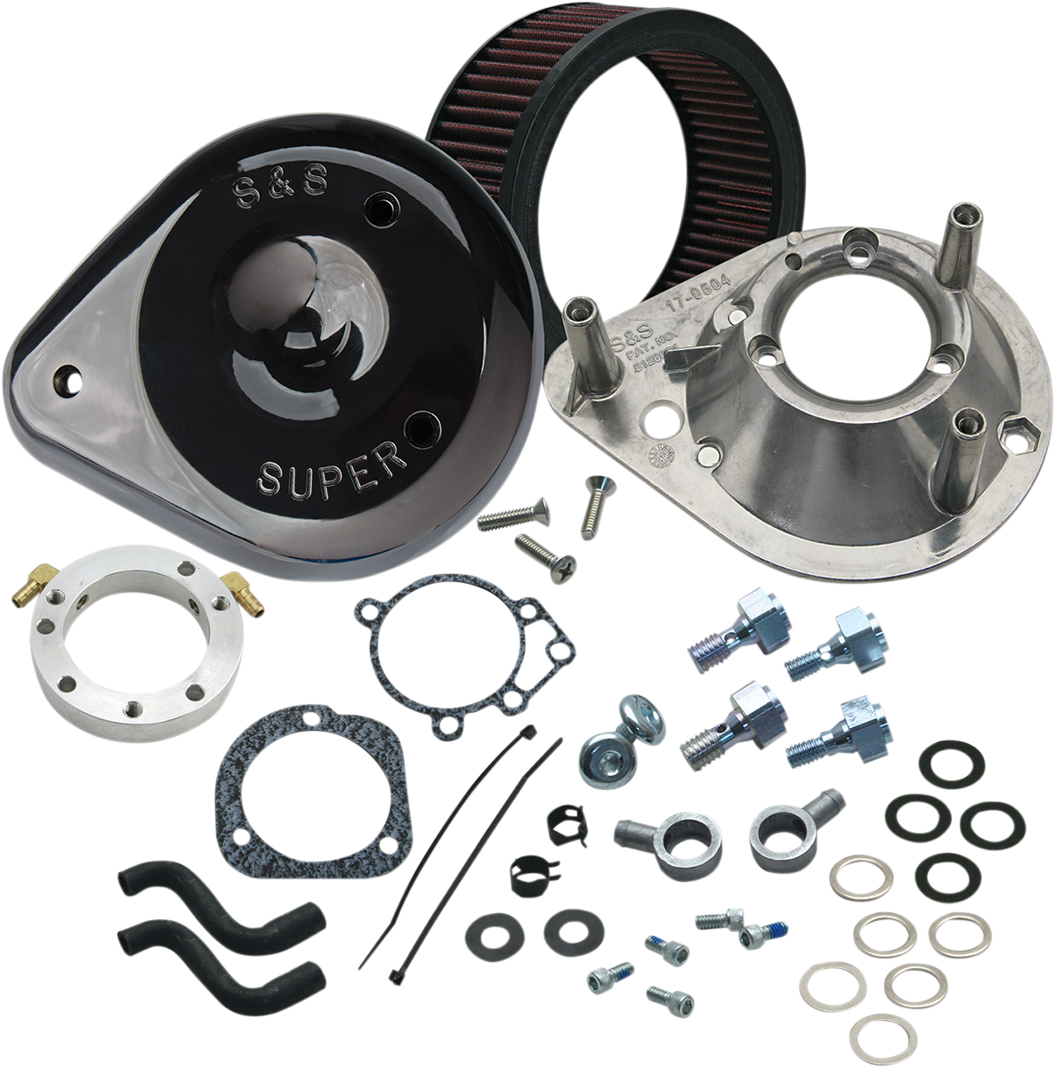 S&S Cycle Teardrop Air Cleaner Kit - Gloss Black