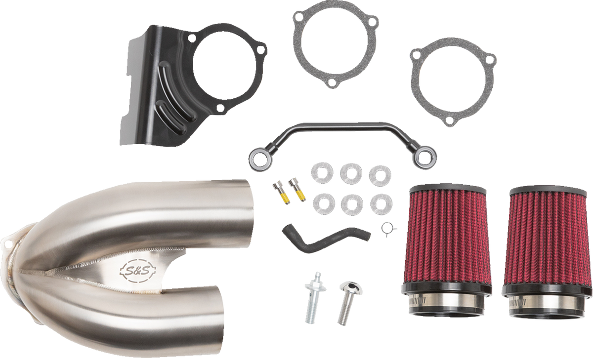 S&amp;S Cycle Tuned Induction Air Cleaner Kit - Stainless Steel