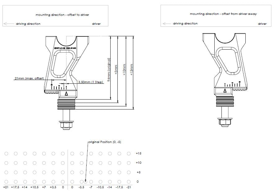 Gilles Tooling 2DGT Adjustable Handlebar Brackets Black