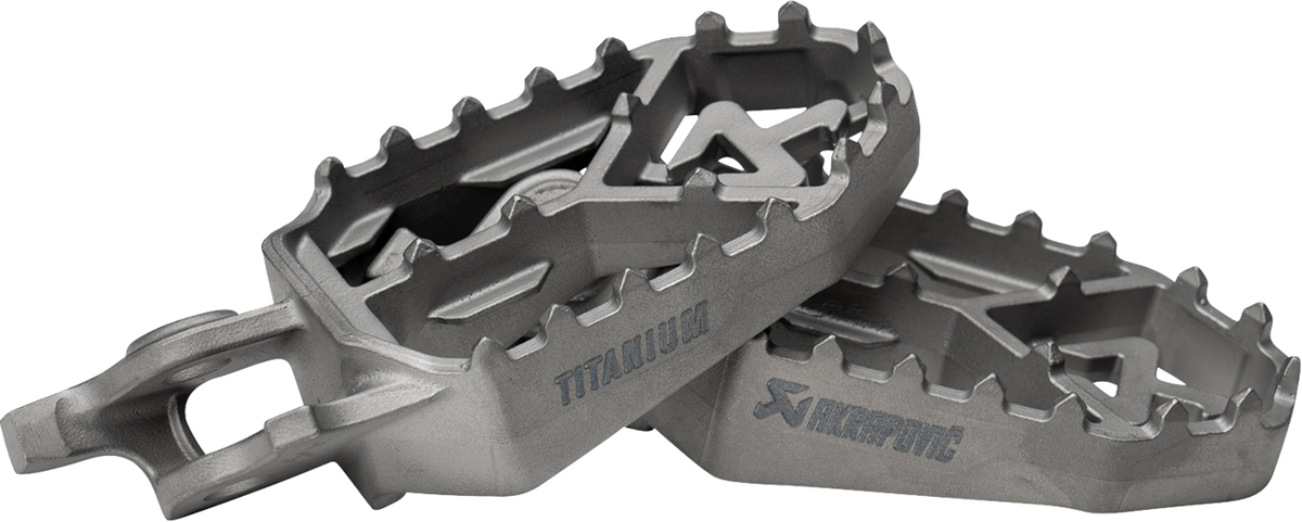 Akrapovic Adventure Foot Pegs - Titanium - Honda