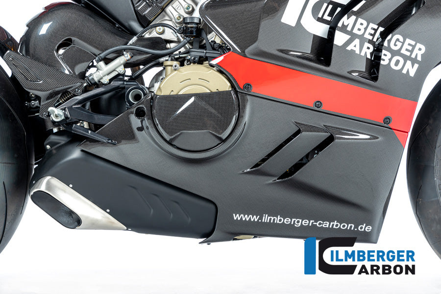 Ilmberger Carbon Belly Pan Right Side Ducati Panigale V4 S From 2022 - Gloss