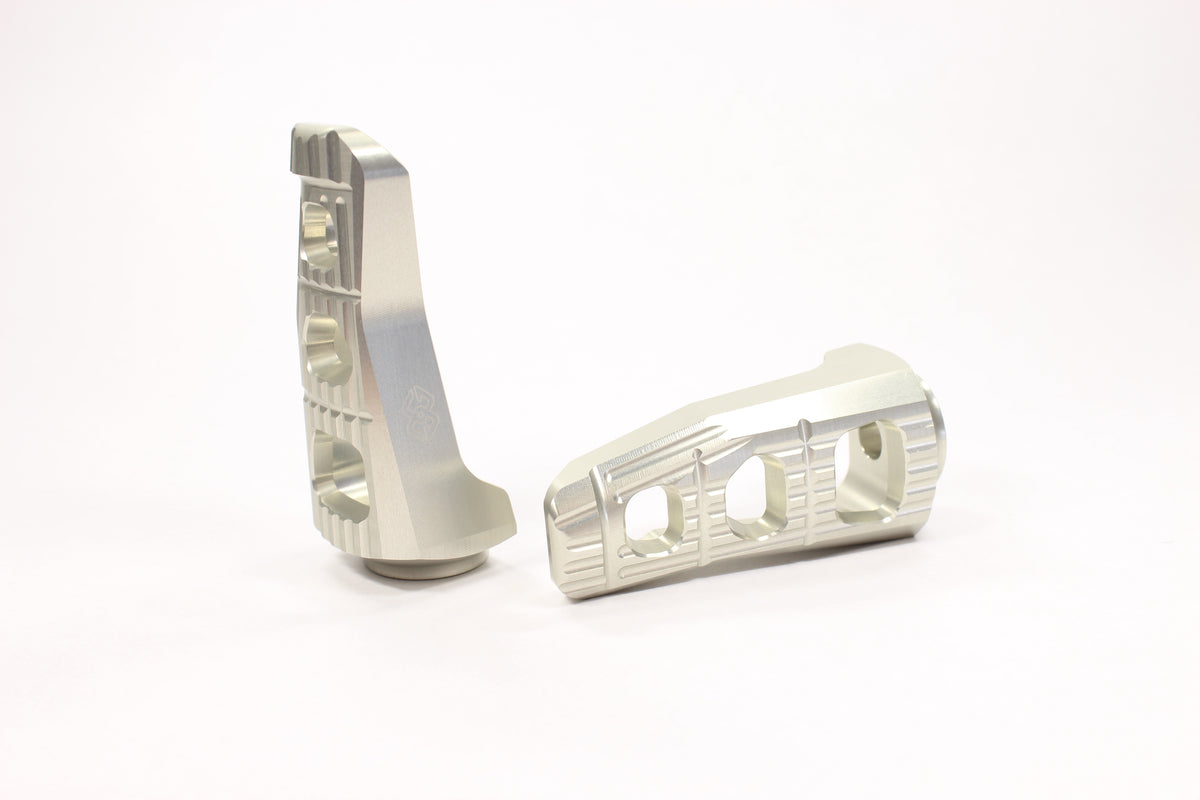Gilles Tooling Replacement Footrests Touring, Pillion, Silver