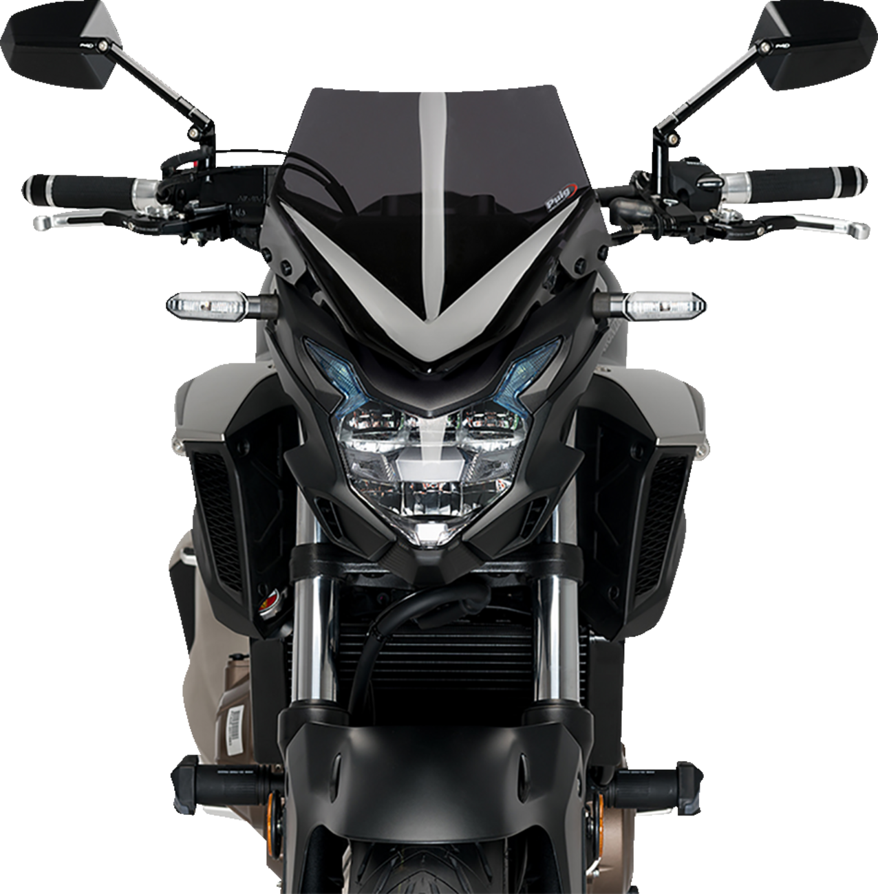 PUIG HI-Tech Parts New Generation Sport Windshield - Dark Smoke - CB500F