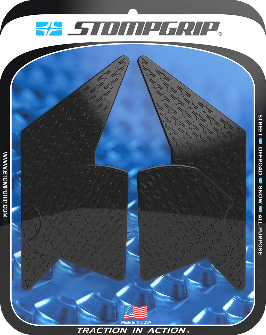 StompGrip Tank Grips - Icon - Black - Yamaha - Tenere '21-'25