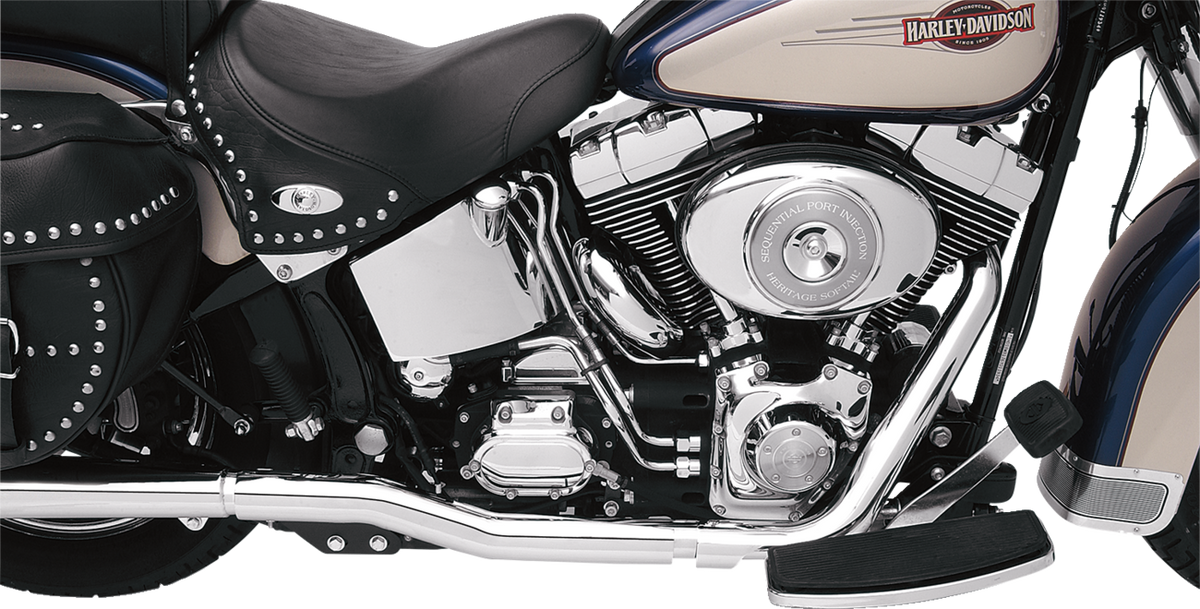 Bassani Xhaust Power Curve True-Dual Crossover Header Pipes - '86-'06 Softail