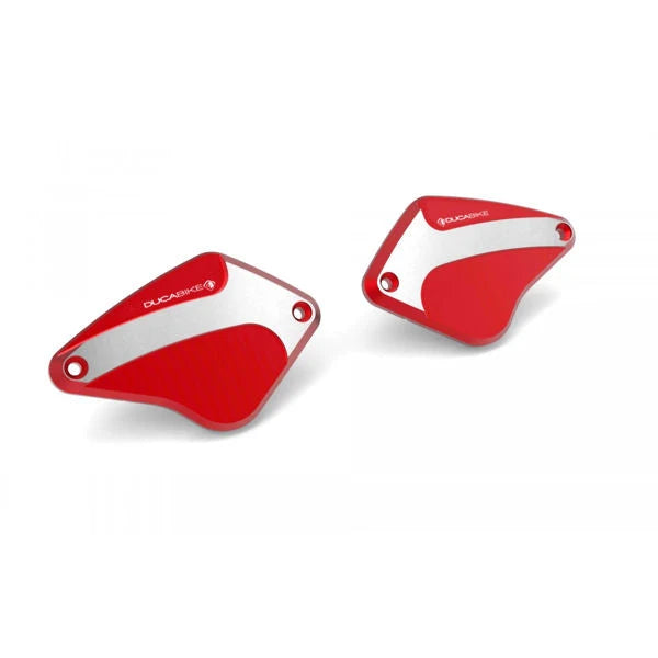 Ducabike DBK Front Brake And Clutch Fluid Reservoir Covers For XDiavel S - Red