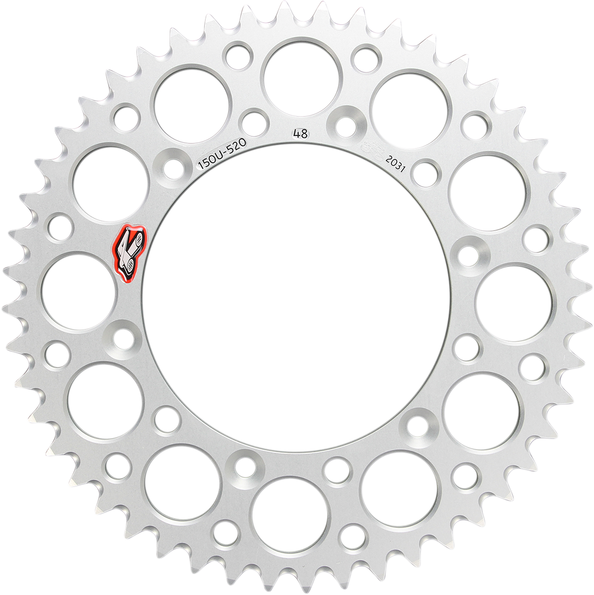 Renthal Rear Sprocket - Aluminum - 48 Tooth - Silver - Yamaha