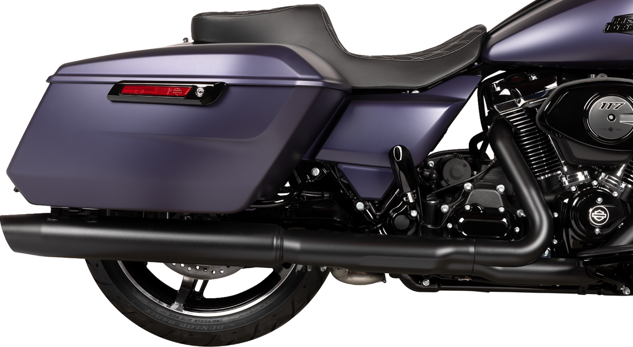 Drag Specialties Seats Predator 2-Up Seat - Vinyl - Double Diamond Silver Stitch - W/O Backrest - FLTR/FLHX '23-'24