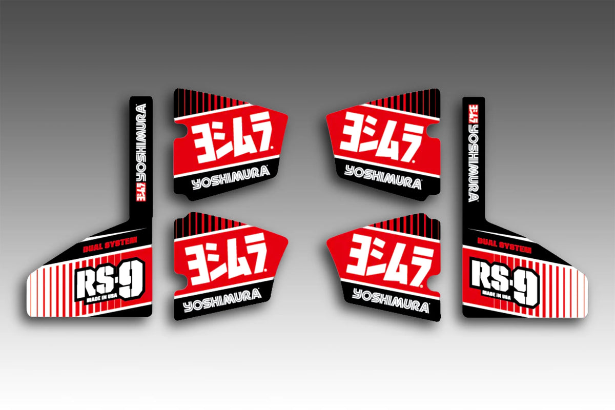 Yoshimura MUFFLER BADGE RS-9 Decal Set (6 Pcs)