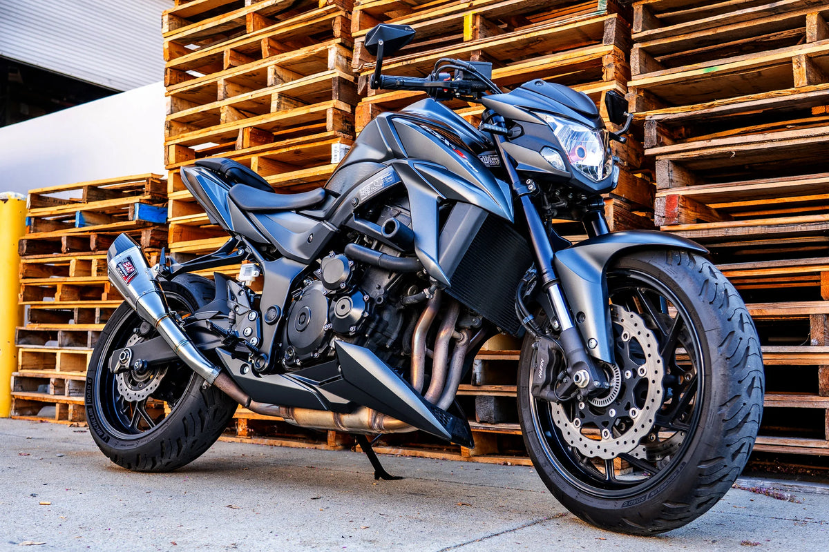 Yoshimura GSR750 2011-16 / GSX-S750 17-23 R-11 Stainless Slip-On Exhaust, W/ Stainless Muffler