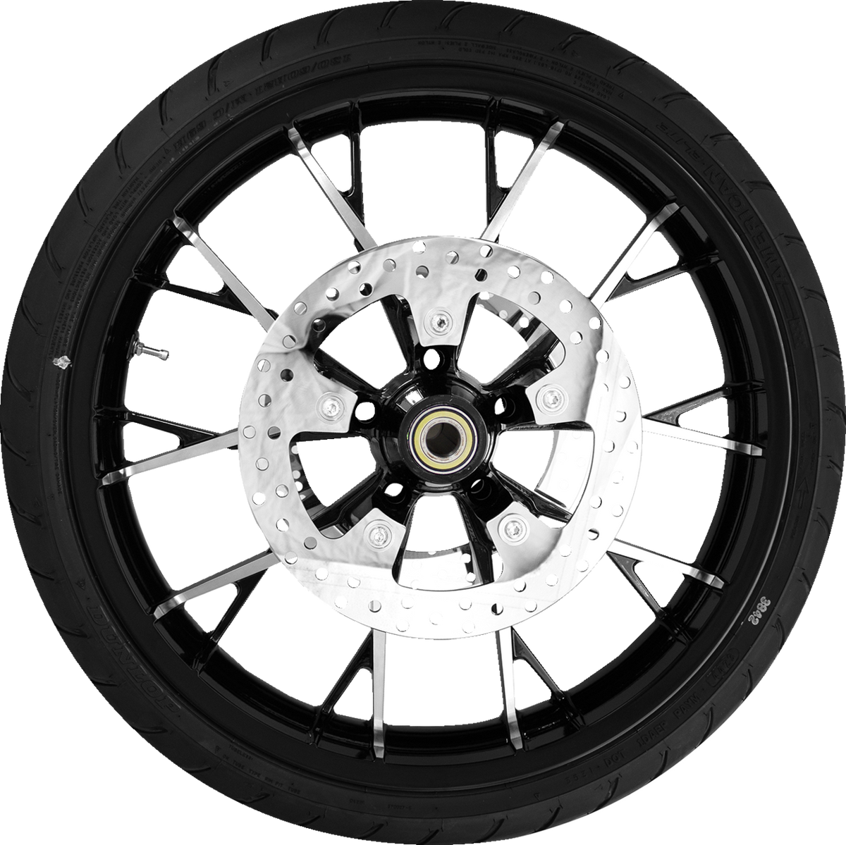 Coastal Moto Marlin Front Wheel - Black Cut (21") | Rotors (11.8") | Dunlop AE2 Tire (130/60b21)