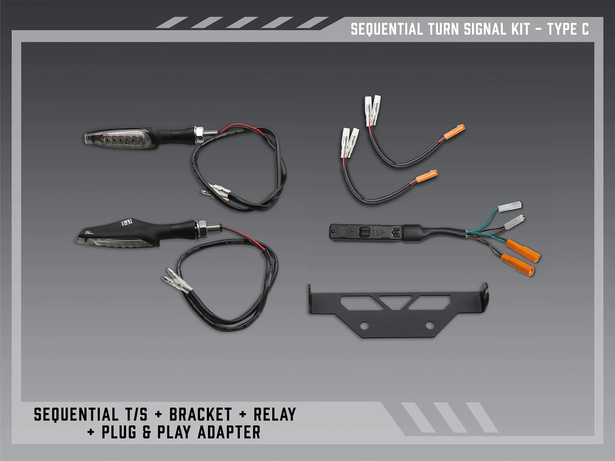 Yoshimura Type C Sequential Signal Kit For V2 Fender Eliminators