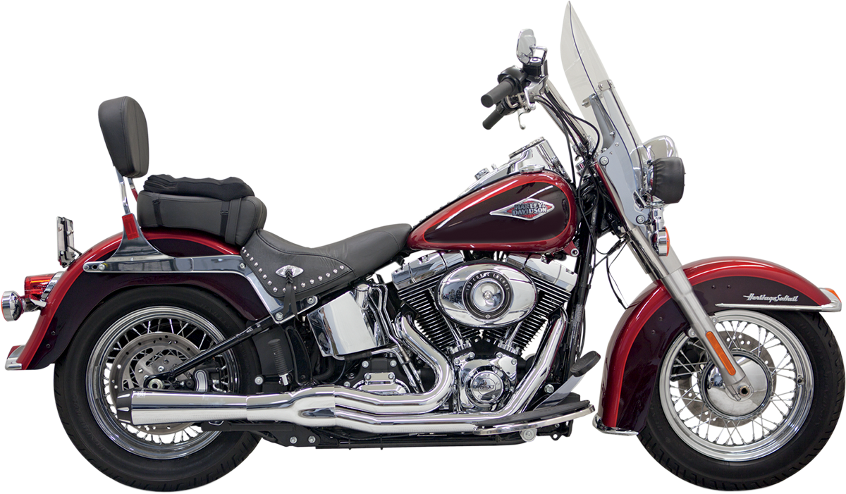 Bassani Xhaust Mega Power Exhaust - Chrome - Short - FXS/FLS