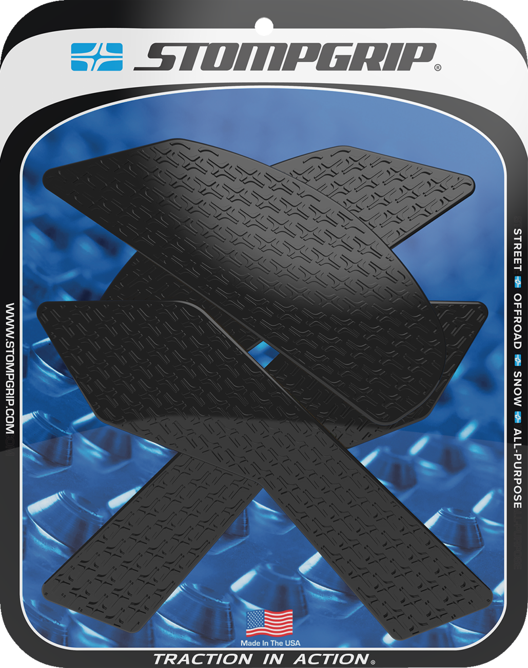 StompGrip Tank Grips - Icon - Black - Kawasaki - Z '17-'25