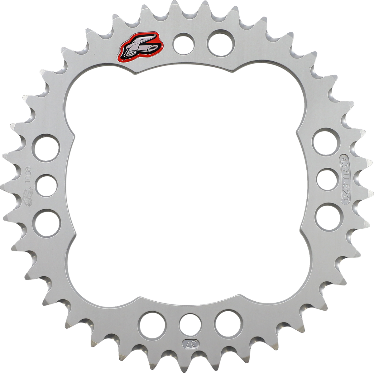 Renthal Rear Sprocket - Aluminum - 37 Tooth - Silver - Yamaha