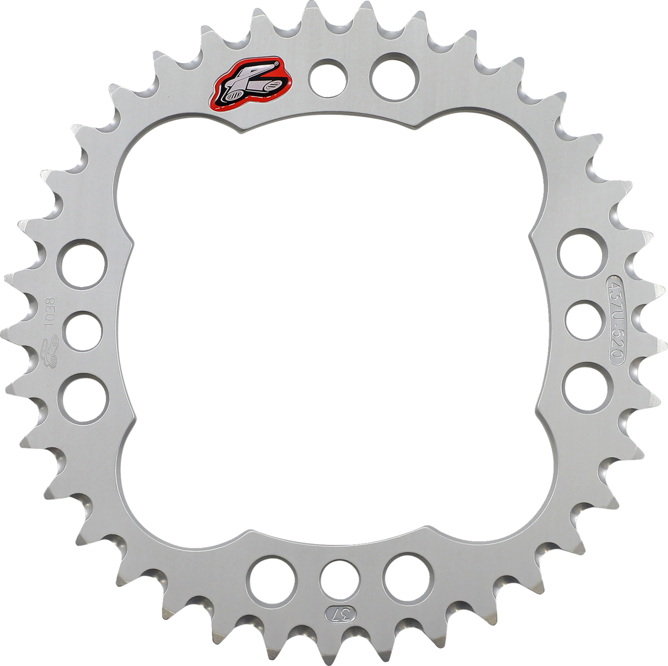 Renthal Rear Sprocket - Aluminum - 37 Tooth - Silver - Yamaha