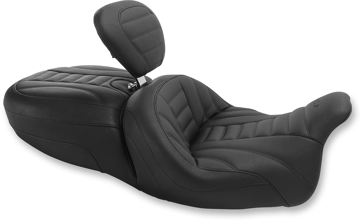 Mustang Freewheeler Vintage Seat - W/ Driver Backrest - FLRT/FLTRT '15-'25