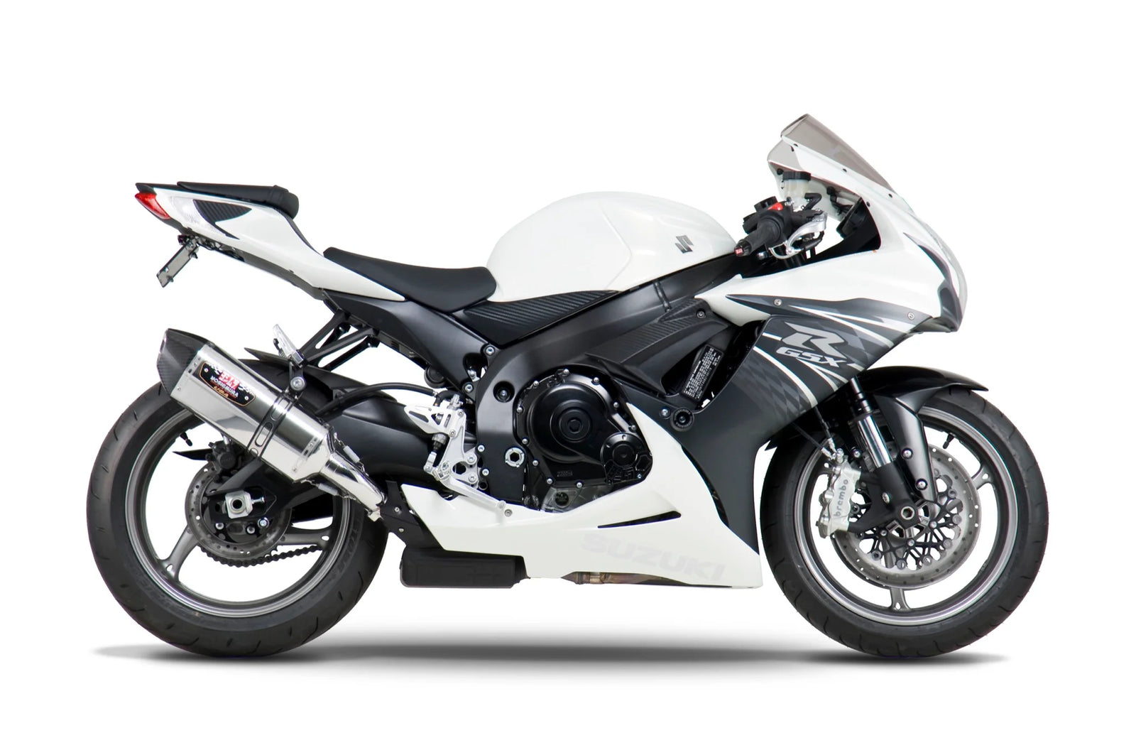 Yoshimura GSX-R600/750 11-26 R-77 Stainless Slip-On Exhaust, W/ Stainless Muffler
