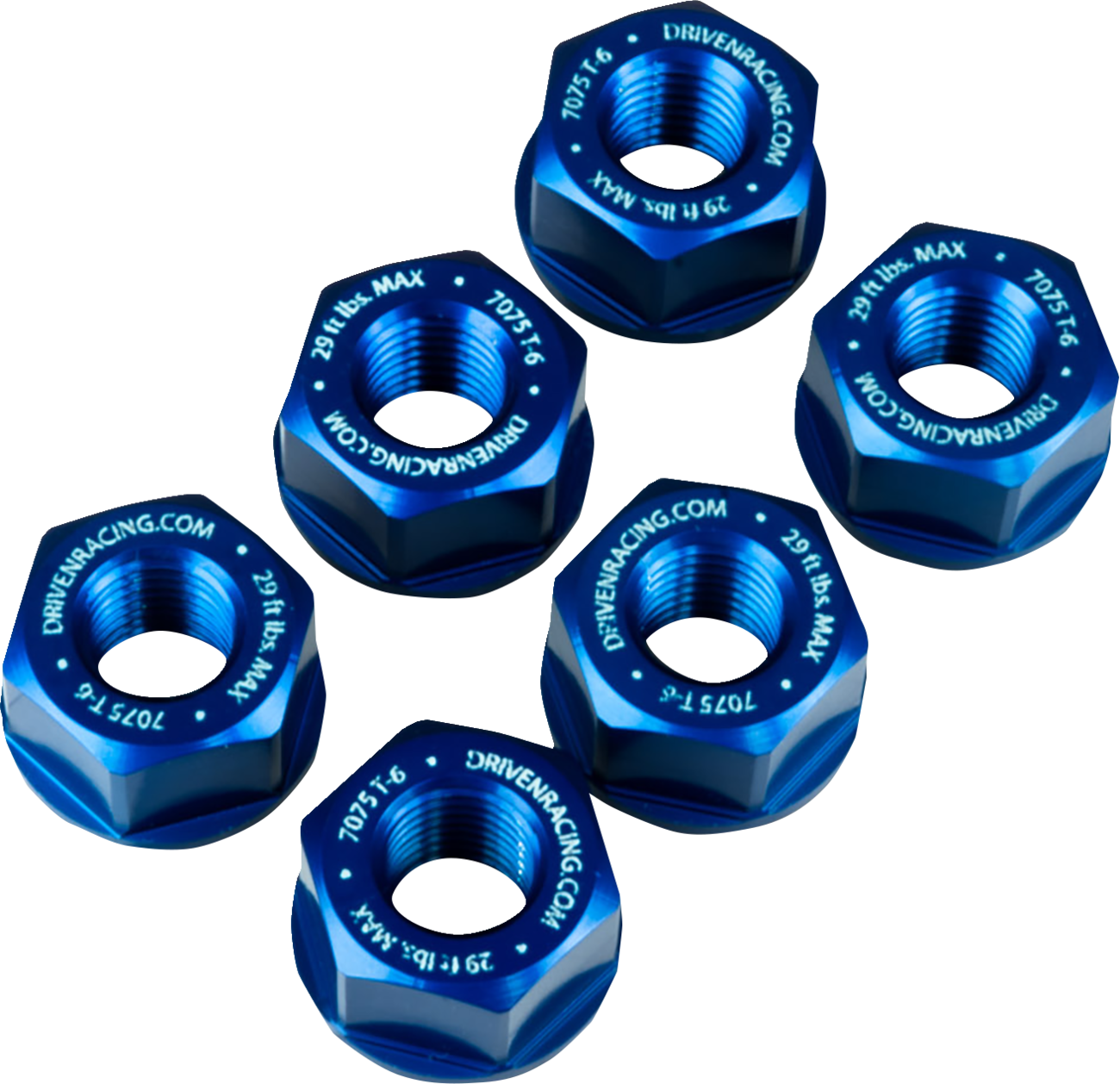 Driven Racing Sprocket Nuts - Sport Bike - Blue - M10 X 1.25