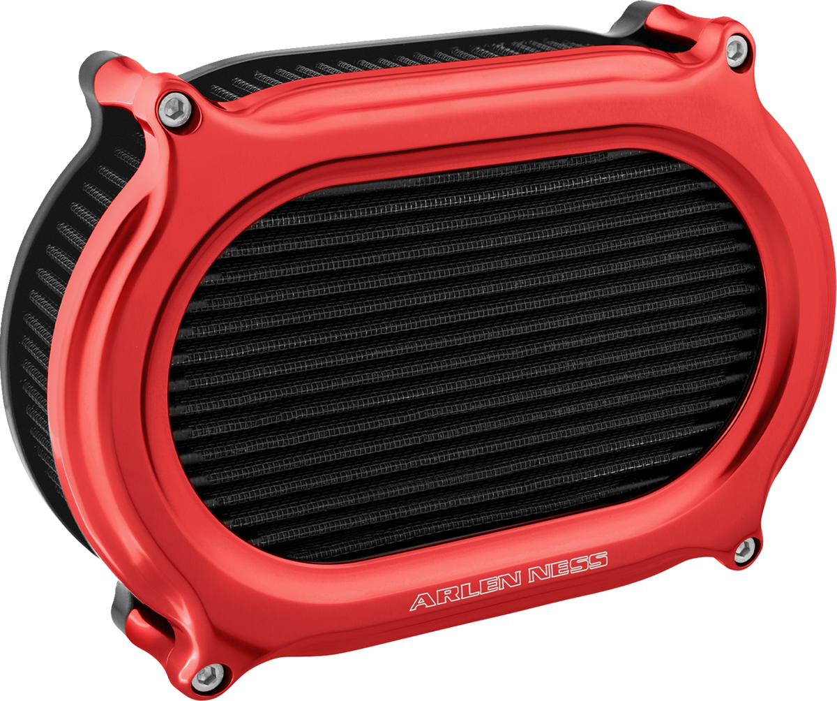 Arlen NESS Stage 2 Oval Air Cleaner Kit - Red