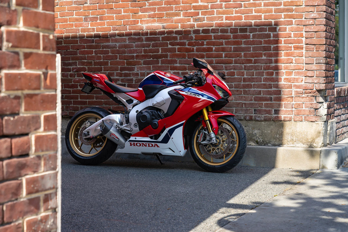 Yoshimura CBR1000RR/SP/SP2 17-26 AT2 Stainless Slip-On Exhaust, W/ Stainless Muffler