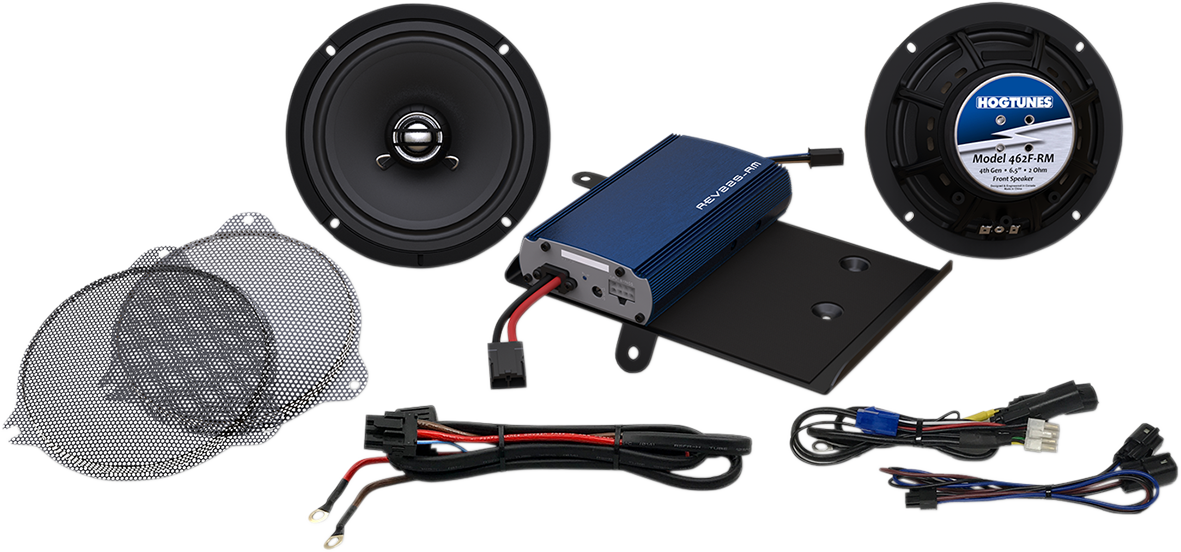 Hogtunes Front Speaker Kit - 225-Watt Amp