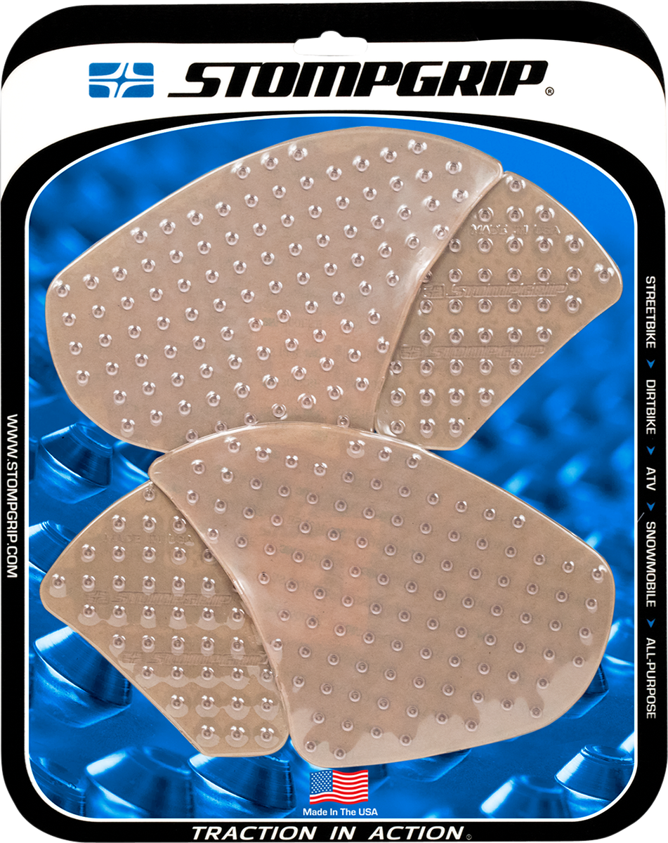 StompGrip Tank Grips - Volcano - Clear - Ducati - Panigale/Streetfighter '18-'22
