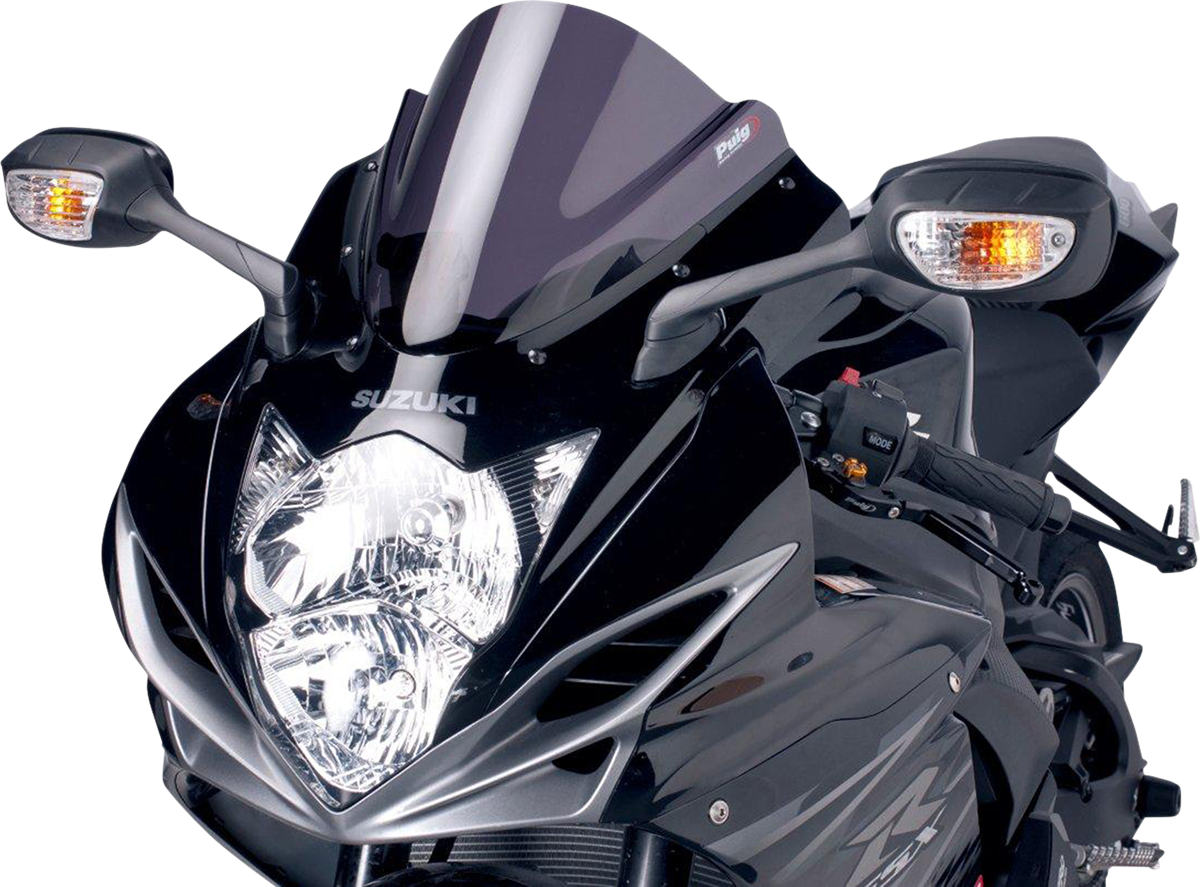 PUIG HI-Tech Parts Race Windscreen - 11" - Dark Smoke - GSX-R600/GSX-R750