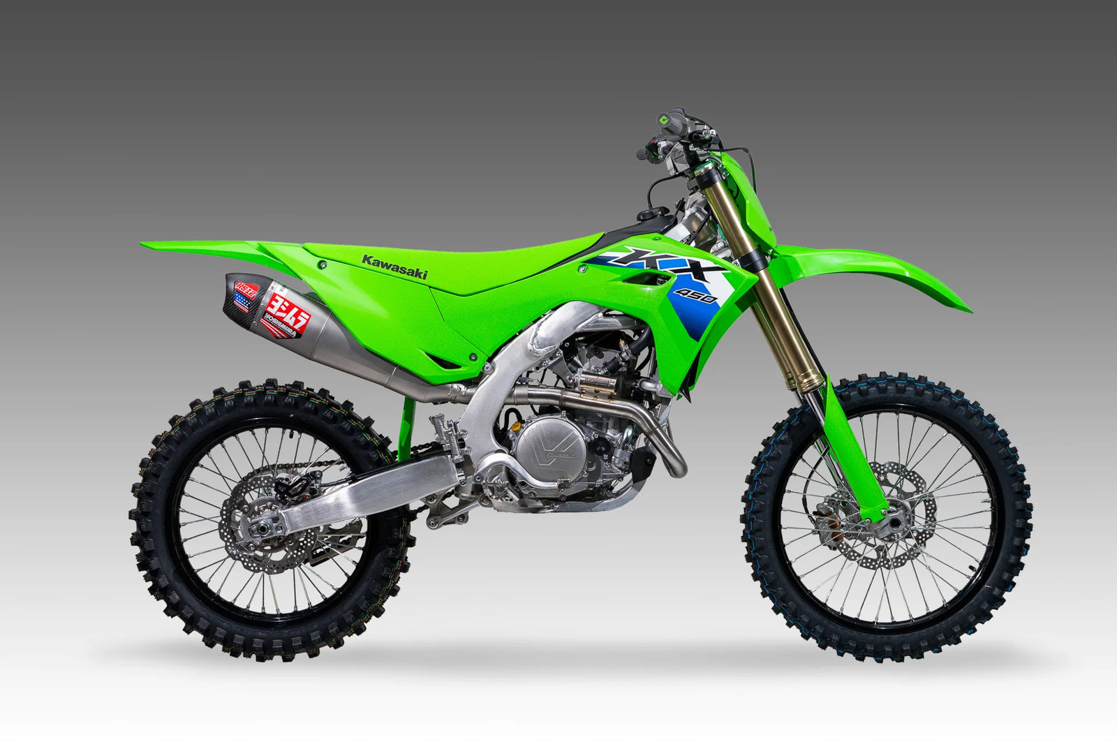 Yoshimura KX450/X 24-26 RS-12 Stainless Full Exhaust, W/ Stainless Muffler