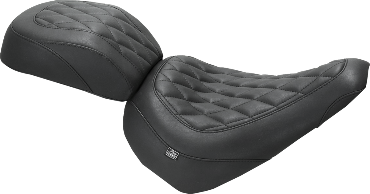 Mustang Wide Tripper™ Solo Seat - No Backrest - Diamond - Black Stitch - FXBR '23-'25