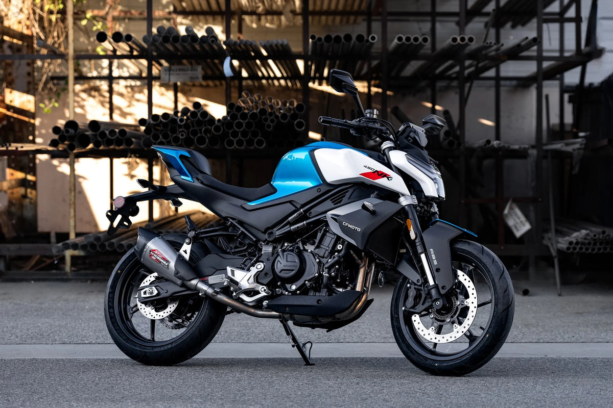 Yoshimura 450SS 23-26 / 450NK 24-26 AT2 Stainless Slip-On Exhaust, W/ Stainless Muffler