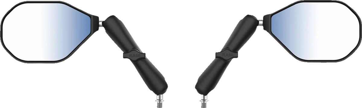 RAM Mounts Tough-Mirror™ - Side View - Oval - Black - Left/Right - Long Arm