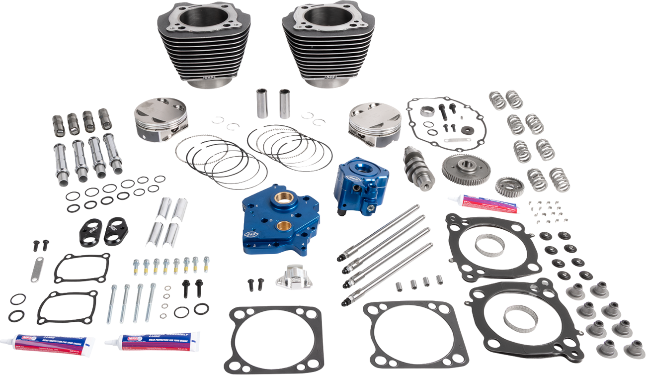 S&S Cycle Power Package - Water Cooled - 496 Gear Drive - Black Granite W/Highlight - M8